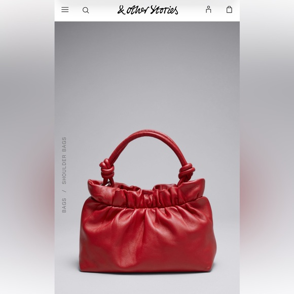 & Other Stories Red Shoulder Bag - Picture 2 of 14